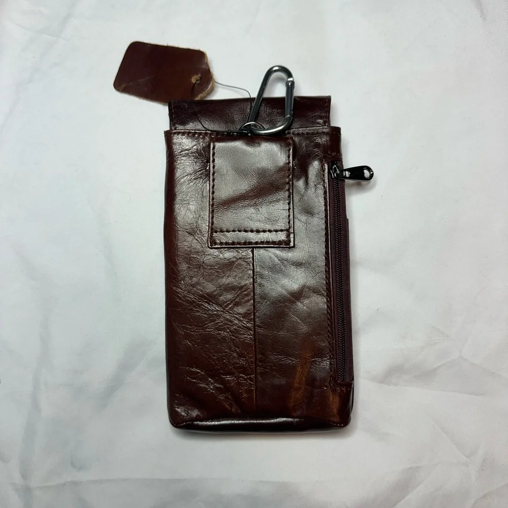 Hengwin Brown Leather cell phone case
